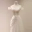 Schlicht Weiß Leichtes Brautkleider / Hochzeitskleider 2023 Meerjungfrau Off Shoulder Kurze Ärmel Rückenfreies Sweep / Pinsel Zug Hochzeit