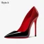 Sexy Red Gradient-Color Evening Party Pumps 2023 Patent Leather 12 cm Stiletto Heels Pointed Toe Pumps High Heels