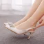 Chic / Belle Blanche Faux Diamant Chaussure De Mariée 2022 7 cm Talons Aiguilles À Bout Pointu Mariage Sandales Talons Hauts