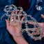 Piękne Srebrny Rhinestone Ślub Ozdoby Do Włosów Ślubne 2023 Stop