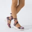 Chic / Beautiful Black Street Wear Multi-Colors Printing Womens Sandals 2023 7 cm Wedges Round Toe Sandals