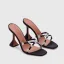 Sexy Lavender Cocktail Party Evening Party Rhinestone Womens Sandals 2023 Satin 9 cm Stiletto Heels Open / Peep Toe Sandals High Heels