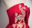 Chinese style Burgundy Beading Embroidered Prom Dresses 2024 Satin Ball Gown Strapless Sleeveless Backless Floor-Length / Long Prom Formal Dresses