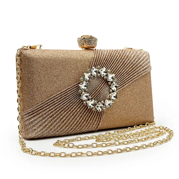 Bling Bling Svart Rhinestone Paljetter Aften Clutch Veske 2023