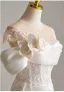 Elegant White Beading Lace Flower Appliques Wedding Dresses 2025 Trumpet / Mermaid Scoop Neck Cap Sleeves Backless Sweep Train