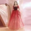 Chic / Beautiful Burgundy Evening Dresses 2023 A-Line / Princess Square Neckline Short Sleeve Backless Floor-Length / Long Evening Party Formal Dresses