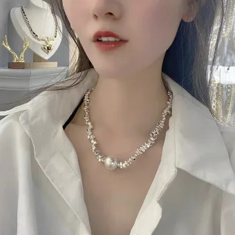 Unusual Silver Pearl Street Wear Necklaces Accessories 2023