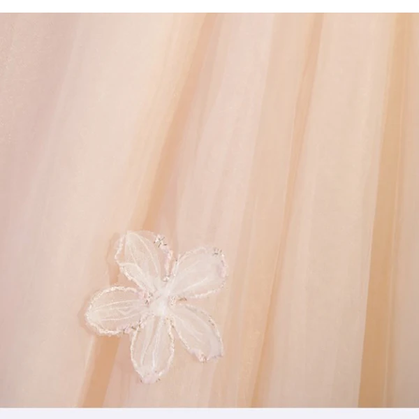 Mode Champagne Appliques Paillettes Robe De Bal 2023 Princesse De l'épaule Manches Courtes Dos Nu Longue Robe De Ceremonie