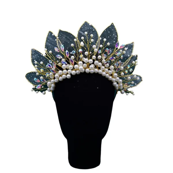 Fantaisie Multi-Couleurs Perle Faux Diamant Alliage Accessoire Cheveux Mariage 2024 Mariage