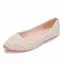 Scintillantes Doré Perle Faux Diamant Plate Chaussure De Mariée 2023 À Bout Pointu Chaussure De Mariée