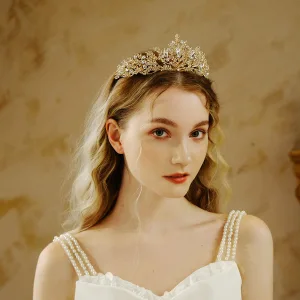 Charmant Doré Faux Diamant Alliage 2023 Mariage Accessoire Cheveux Mariage