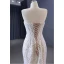 Luxury / Gorgeous White Handmade  Beading Lace Flower Wedding Dresses 2023 Trumpet / Mermaid Strapless Sleeveless Backless Court Train Wedding