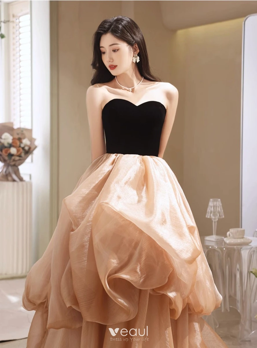 white christmas dresses Glitter Prom Dress with Corset Open Back