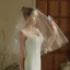 Élégant Blanche Fait main Noeud La Mariée Voile De Mariée 2025