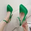 Chic / Beautiful Green Cocktail Party Satin Womens Sandals 2023 14 cm Stiletto Heels Ankle Strap Pointed Toe Sandals High Heels
