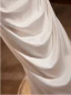 Fashion Ivory Satin Evening Dresses 2024 Trumpet / Mermaid Square Neckline Long Sleeve Backless Sweep Train Evening Party Formal Dresses