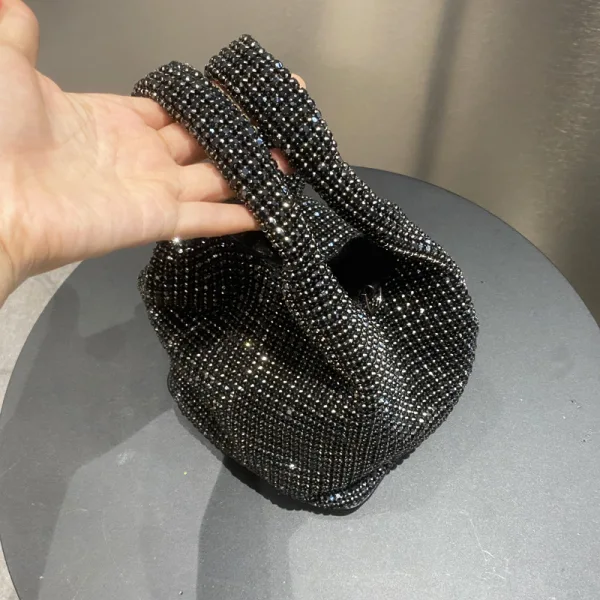 Scintillantes Rougissant Rose Faux Diamant Cocktail Sacs Pour Femmes Sacs à bandoulière 2023
