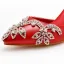 Chic / Beautiful White Rhinestone Wedding Shoes 2023 7 cm Stiletto Heels Pointed Toe Wedding High Heels