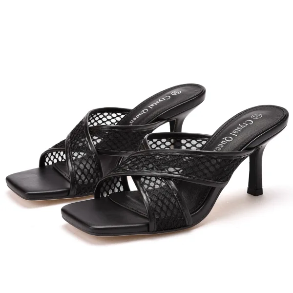 Modest / Simple Beige Casual Womens Sandals 2022 7 cm Stiletto Heels Open / Peep Toe Sandals High Heels