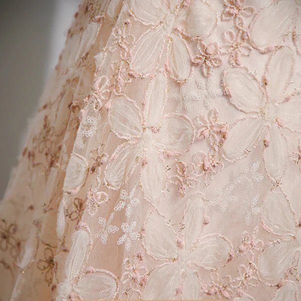 Chic / Beautiful Champagne Beading Sequins Prom Dresses 2023 A-Line / Princess Square Neckline Sleeveless Backless Floor-Length / Long Prom Formal Dresses