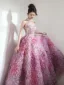 Flower Fairy Blushing Pink Rhinestone Appliques Sequins Prom Dresses 2026 Ball Gown Halter Sleeveless Backless Floor-Length / Long Formal Dresses