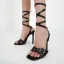Sexy Summer Black Cocktail Party Evening Party Womens Sandals 2022 Ankle Strap 11 cm Stiletto Heels Open / Peep Toe Sandals High Heels