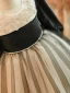 Chic / Beautiful Black Beading Sequins Bow Birthday Flower Girl Dresses 2023 Ball Gown Scoop Neck Long Sleeve Short
