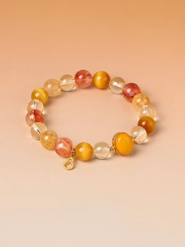 Mode Jaune Fait main Cristal Naturel Ambre Bracelets 2025 Accessorize