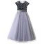 Chic / Beautiful Grey Sequins Prom Flower Girl Dresses 2022 Ball Gown Scoop Neck Sleeveless Sash Bow Floor-Length / Long Flower Girl Dresses