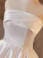 Chic / Beautiful White Cascading Ruffles Homecoming Short Graduation Dresses 2025 A-Line / Princess Strapless Sleeveless Backless