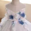 Chic / Beautiful White Beading Pearl Sequins Appliques Birthday Floor-Length / Long Flower Girl Dresses 2025 Ball Gown Scoop Neck Sleeveless Backless