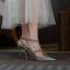 Sexy Black Rivet Evening Party Womens Shoes 2022 Leather T-Strap 10 cm Stiletto Heels Pointed Toe High Heels