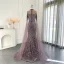High-end Charming Gold Handmade  Beading Pearl Rhinestone Sequins Prom Dresses 2024 Trumpet / Mermaid High Neck Sleeveless Floor-Length / Long Prom
