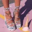 Roman Summer Red Street Wear Womens Sandals 2022 Ankle Strap 14 cm Thick Heels Open / Peep Toe Sandals High Heels