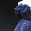 Scintillantes Bleu Marine Perlage Paillettes Robe De Soirée 2023 Princesse De l'épaule Sans Manches Dos Nu Ceinture Longue Soirée Robe De Ceremonie