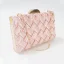 Fashion Blushing Pink Evening Party Braid Clutch Bags 2023