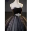 Charmant Sexy Schwarz Glanz Pailletten Strass Stoffgürtel Ballkleider 2023 Ballkleid Bandeau Ärmellos Rückenfreies Lange Ball Festliche Kleider