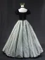 Elegante Schwarz Ballkleider 2025 Ballkleid Eckiger Ausschnitt Geschwollenes Kurze Ärmel Rückenfreies Lange Ball Festliche Kleider