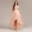 Bling Bling Gold Sequins Asymmetrical Prom Dresses 2024 A-Line / Princess Scoop Neck Sleeveless Prom Formal Dresses