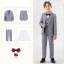 Ocean Blue Wedding 6-piece Boys Wedding Suits 2024 Body Jewellery Coat Pants Shirt Tie Vest