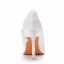 Blanche Élégant Faux Diamant En Dentelle Fleur Chaussure De Mariée 2022 9 cm Talons Aiguilles À Bout Pointu Mariage Escarpins Talons Hauts