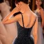 Scintillantes Sexy Bleu Marine Perlage Paillettes Robe De Soirée 2023 Princesse Bretelles Spaghetti Sans Manches Dos Nu Longue Soirée Robe De Ceremonie