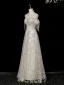 Scintillantes Argenté Perlage Paillettes Robe De Soirée 2026 Princesse De l'épaule Sans Manches Dos Nu Longue Robe De Ceremonie
