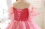 Chic / Beautiful Blushing Pink Butterfly Appliques Birthday Flower Girl Dresses 2025 Ball Gown Scoop Neck Short Sleeve Backless Floor-Length / Long