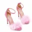 Sexy Rougissant Rose Daim Promo Sandales Femme 2024 Bride Cheville 11 cm Talons Aiguilles Peep Toes / Bout Ouvert Sandales Talons Hauts