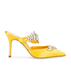 Snygga Fina Gul Rhinestone Afton Damskor 2022 8 Cm Stilettklackar Spetsiga Damskor Högklackade