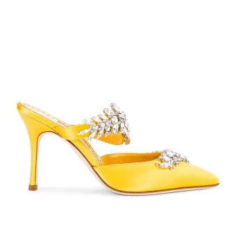Chic Beautiful Yellow Rhinestone Evening Party Womens Shoes 2022 8 Cm Stiletto Heels Pointed Toe Womens Shoes High Heels