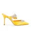 Chic / Beautiful Yellow Rhinestone Evening Party Womens Shoes 2022 8 cm Stiletto Heels Pointed Toe Womens Shoes High Heels