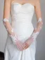 Elegant White Lace Flower Wedding Bridal Gloves 2025 Tulle