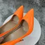 Charming Orange Pumps Patent Leather Snakeskin Print Evening Party Pumps 2025 12 cm Stiletto Heels Pointed Toe High Heels